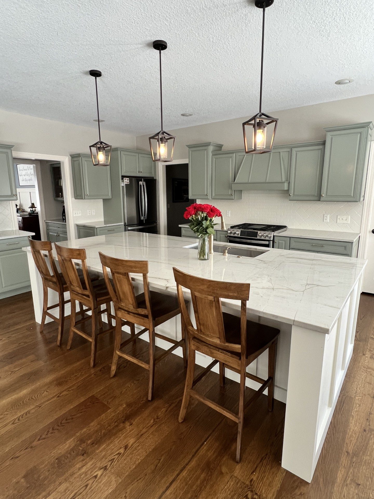 Zermite quartzite kitchen island countertop in the Quad Cities
